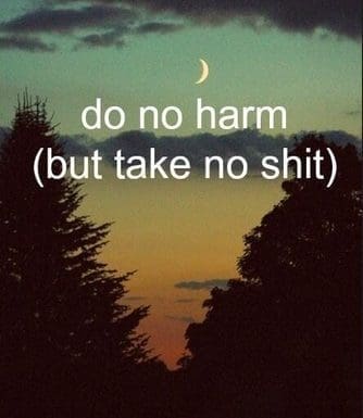 do no harm, take no shit