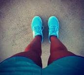 girl in running shoes